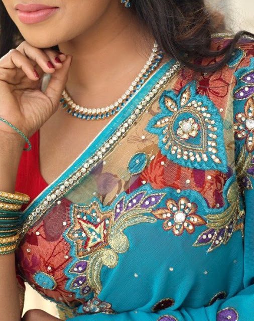 Karunya Chowdary cleavage nude transparent saree hot