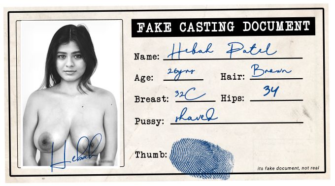 Hebah Patel fake casting document id card picture