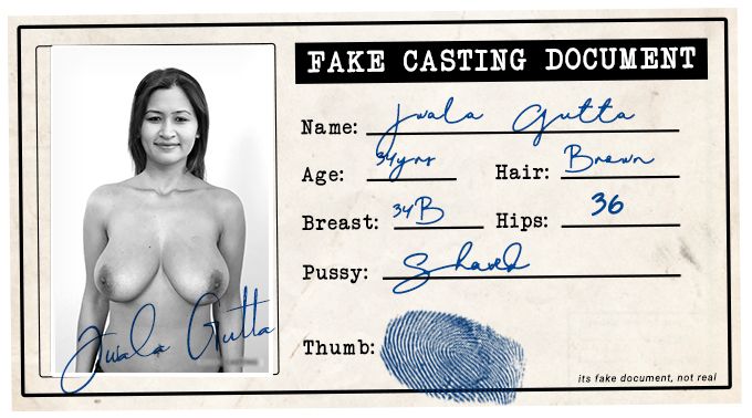 Jwala Gutta fake casting document id card picture
