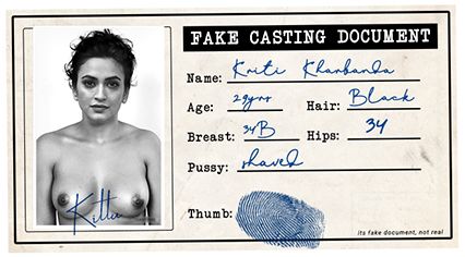 Kriti Kharbanda fake casting document id card picture