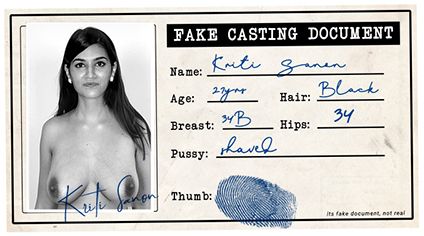 Kriti Sanon fake casting document id card picture