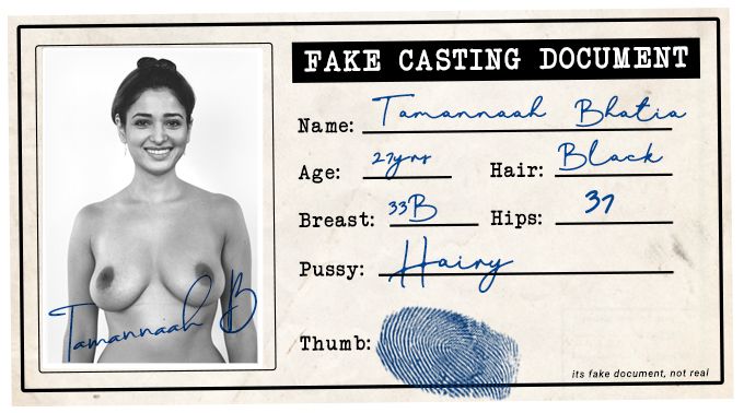 Tamanna fake casting document id card leaked