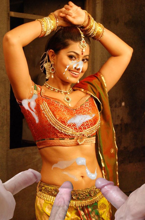Sneha fans cum on her face blouse and nude navel cum tribute