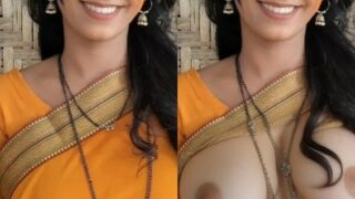 Yogita Chavan yellow saree removed nude boobs nipple show