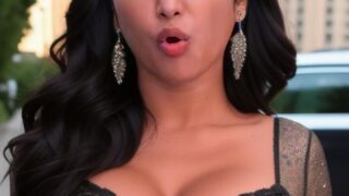 Priyanka Arul Mohan busty cleavage low neck green dress