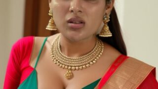 Samyuktha Menon deep cleavage sexy blouse half saree
