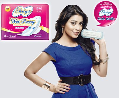 Shriya Saran using pad for wet pussy hot periods