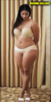 Navya Nair nude navel show in bra panties fat thigh pose