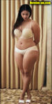 Semi nude Anupama Parameswaran navel show in bra panties fat thigh pose