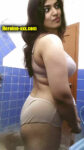 Semi nude wife Nazriya Nazim hot bra xxx panties bathroom