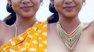 Varsha Bollamma Saree removed nude boobs nipple video