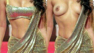 Kiara Advani nude boobs nipple pussy saree removed