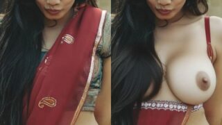 shagnasrivenun sexy half saree nude boobs without blouse