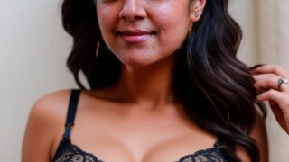 Jyothika black bra cleavage show