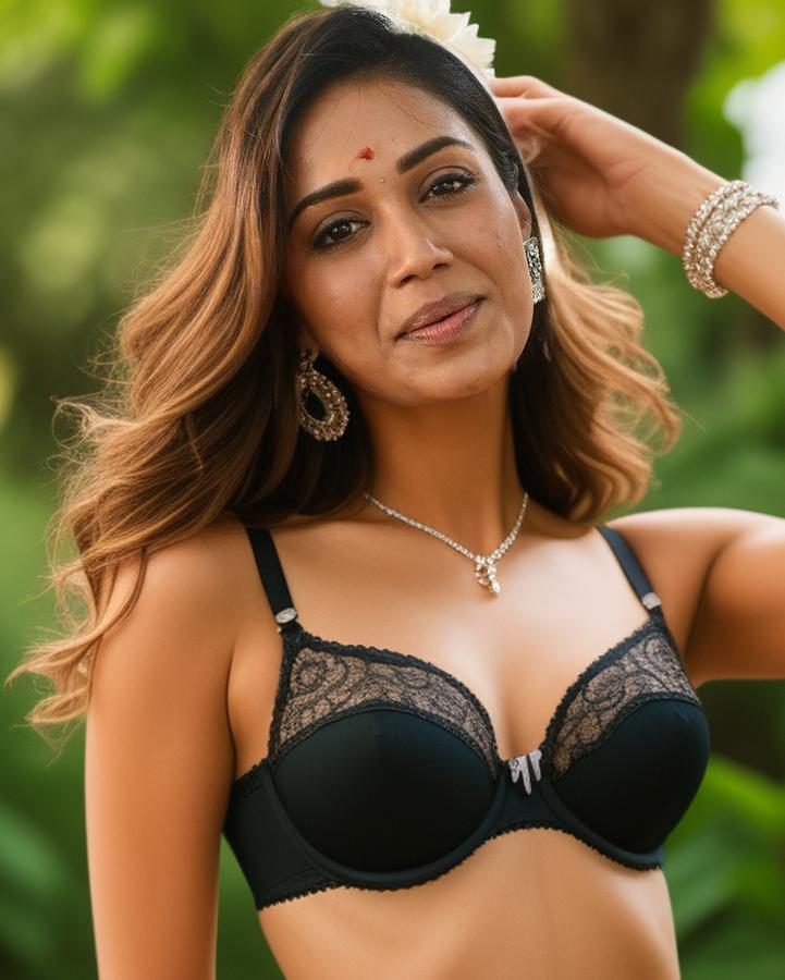 Nivetha Pethuraj cute black bra outdoor bold shoot