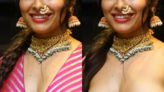 Divi Vadthya low neck blouse removed boobs nipple show