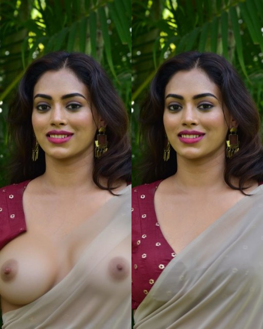 Kamakshi Bhaskarla hot saree removed naked sexy boobs nipple show