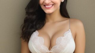 Sanya Thakur cleavage hot white lace bra pose