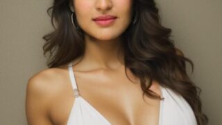 Yukti Thareja sexy white bra cleavage pose